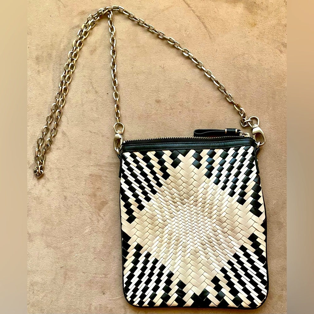 Cole Haan small purse shoulder bag with basket weave design.  Like new
